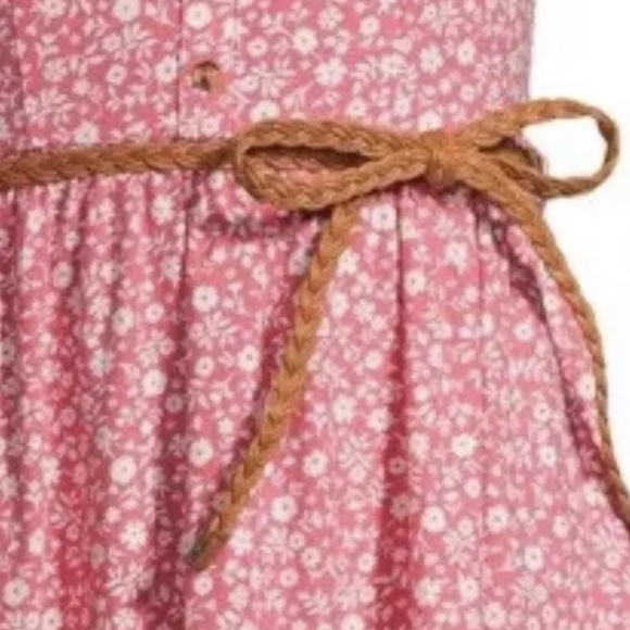 No Boundaries Jrs Peasant Pink Combo Dress With Belt XS (1) - Picture 7 of 9